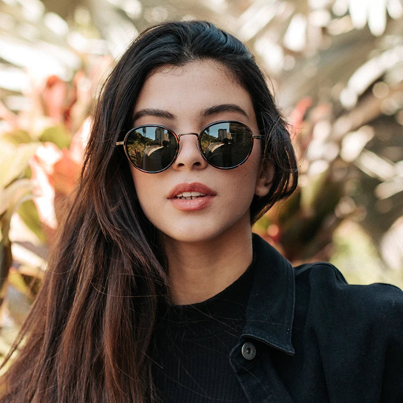 ZENOTTIC 2024 Steampunk Sunglasses Rrtro Round Polarized Fashion Sun Glasses for Women Men Vintage UV400 Circular Shades 430002