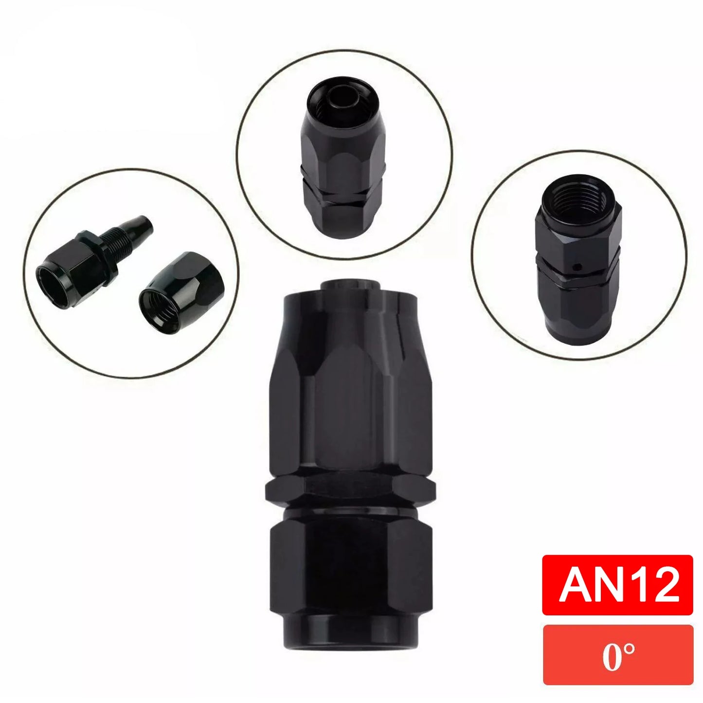 1 Pc Universal AN10 AN12 AN16 Straight 45 60 90 120 150 180 Degree Oil Fuel Swivel Hose End Fitting Oil Hose End Adaptor Kit