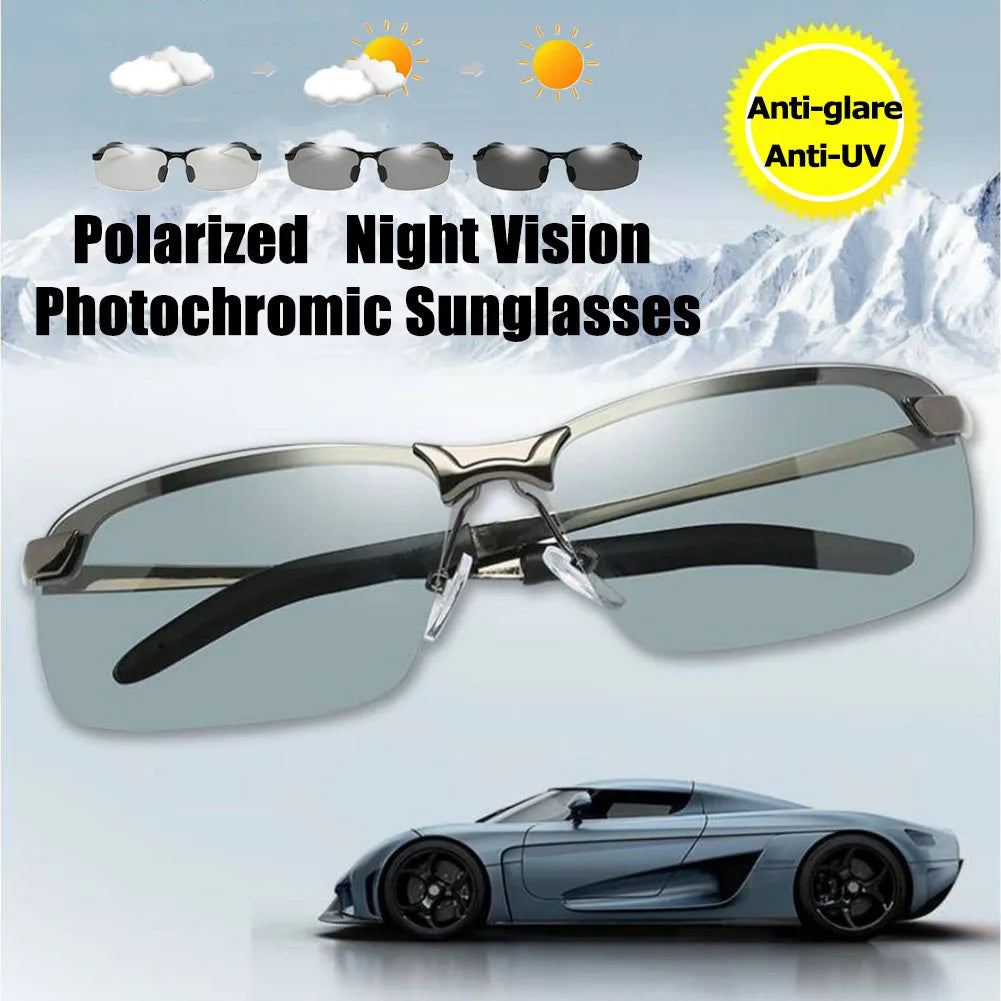 Universal Polarized Photochromic Sunglasses Driving Chameleon Glasses Change Color Sun Glasses Day Night Vision Driver's Eyewear