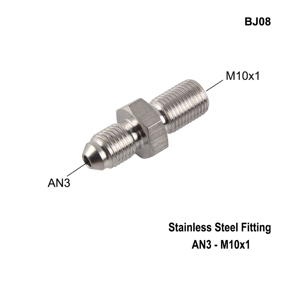 1PC Stainless Steel AN3 to AN -3 Straight Brake Swivel Hose Ends Car Fitting