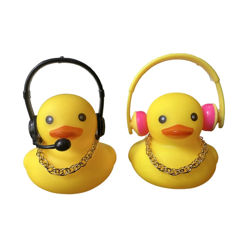 2 Set Car Duck Mini Car Dashboard Yellow Rubber Duckies Toy Jeep Duck Party Favor Car Decoration Table Ornament Car Accessory