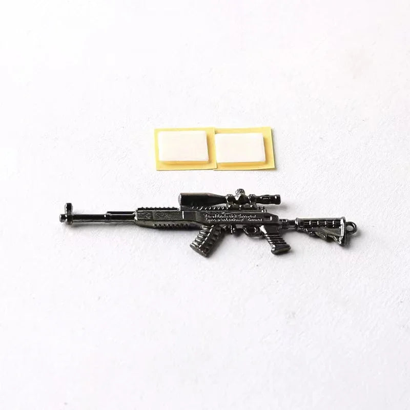 Wholesale Bike Car Yellow Rubber Duck Accessories Weapon Gold Black M416 AKM 98K AMW Duck Toy Bicycle Car Decoration Duckling