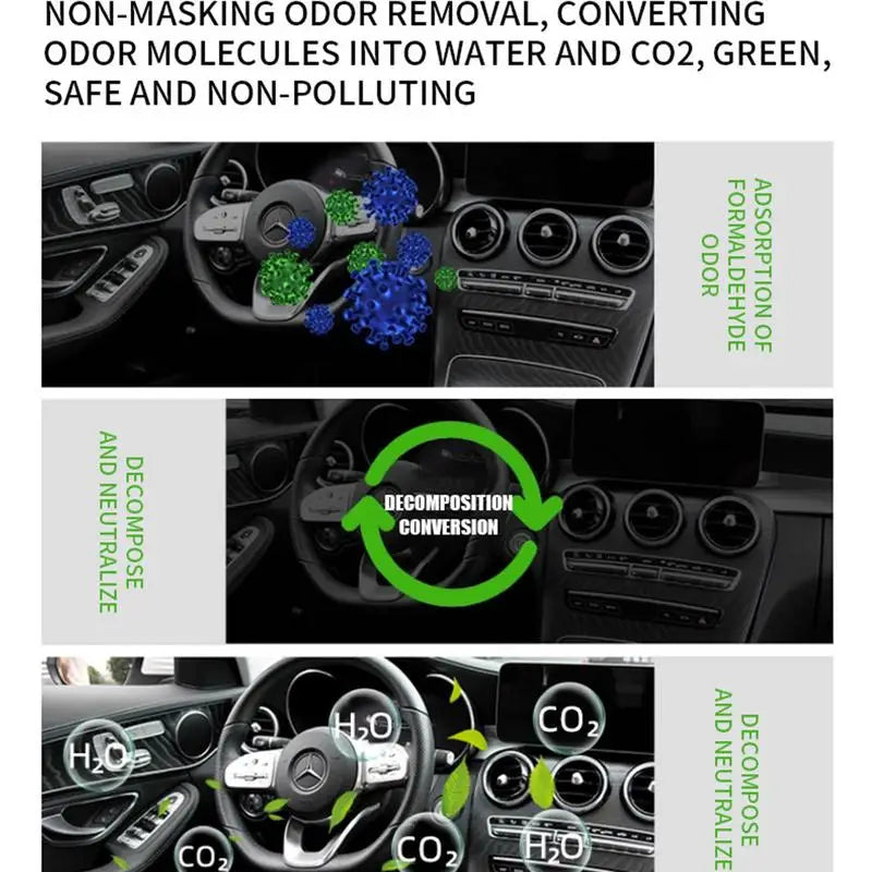 Car Odor Remover Spray 100ml Powerful Smell Eliminator With Lemon Scent Multipurpose Odor Remover For Trucks Garages Studios