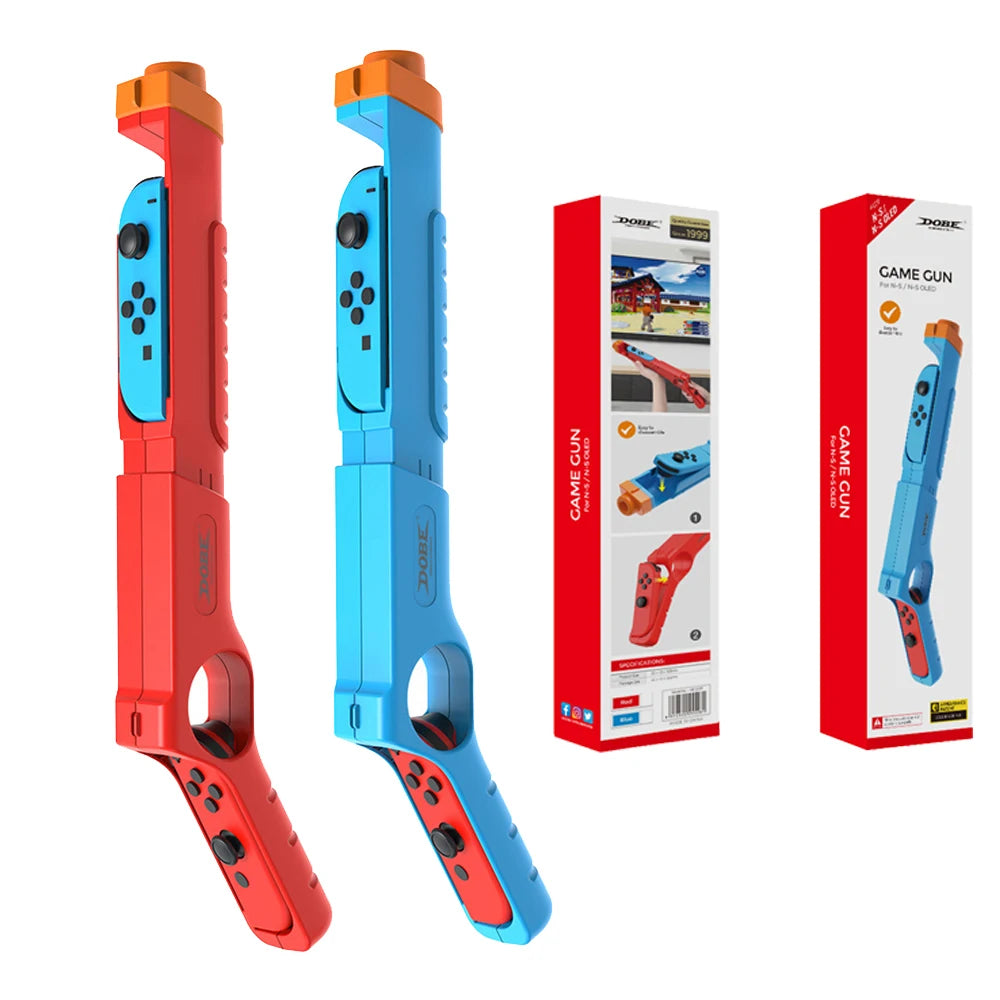 For Nintendo Switch OLED Handgrip Sense Joystick Shooting Gun Controller Gamepad Joypad Disc Card Storage Gaming Accessories