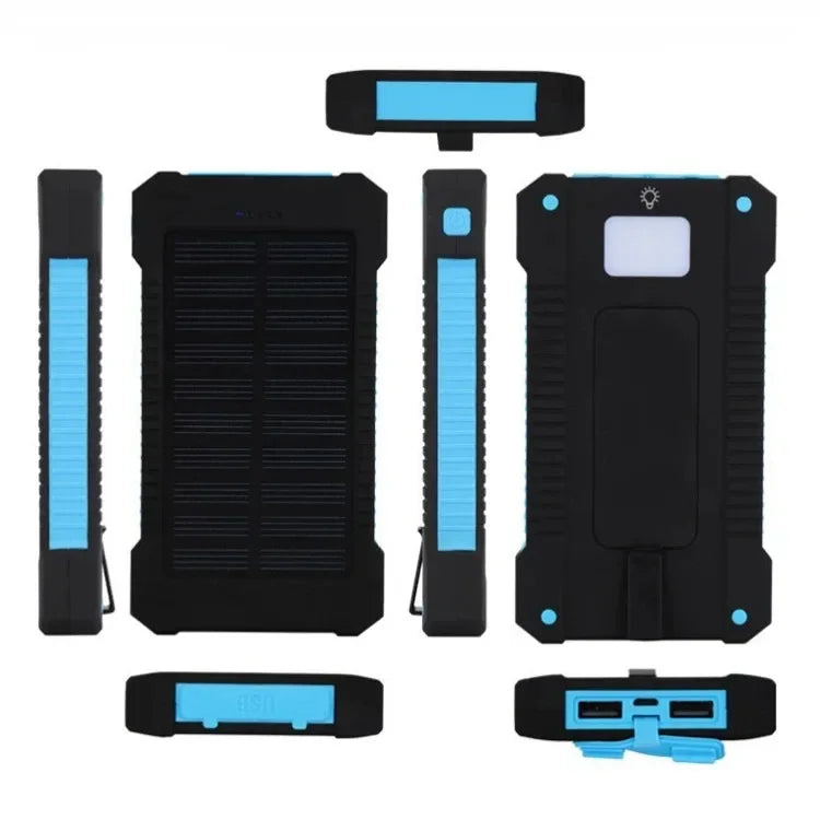 200000mAh Portable Solar Power Bank External Battery Fast Charging Waterproof Powerbank with SOS Flashlight Poverbank for Huawei