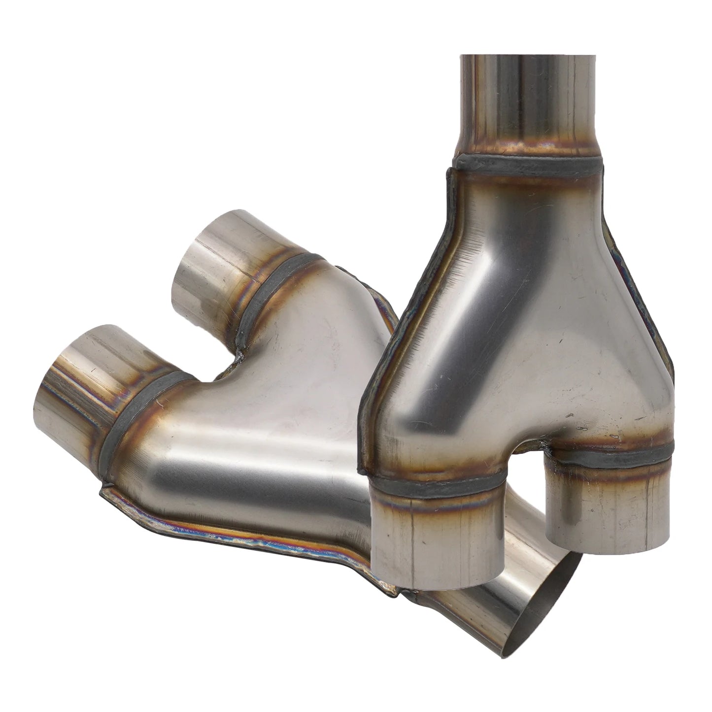 Dual Exhaust Tips Universal Car Exhuast Y Pipe Double Outlet Muffler Tip 409 Stainless Steel 3-Way Pipe Car Tail 51 57 63 76MM