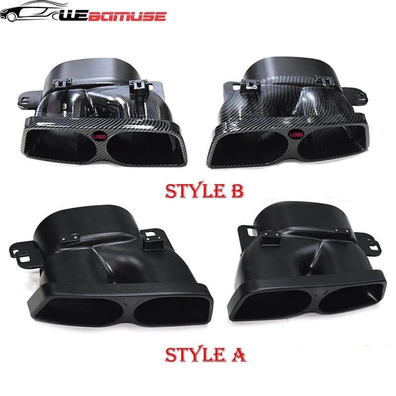Car Exhaust Tip For Benz W205 W212 W213 W218 W222 CLS C E S Class Exhaust System Rear Muffler Tip Tailpipe Exhaust Tips Tailpipe