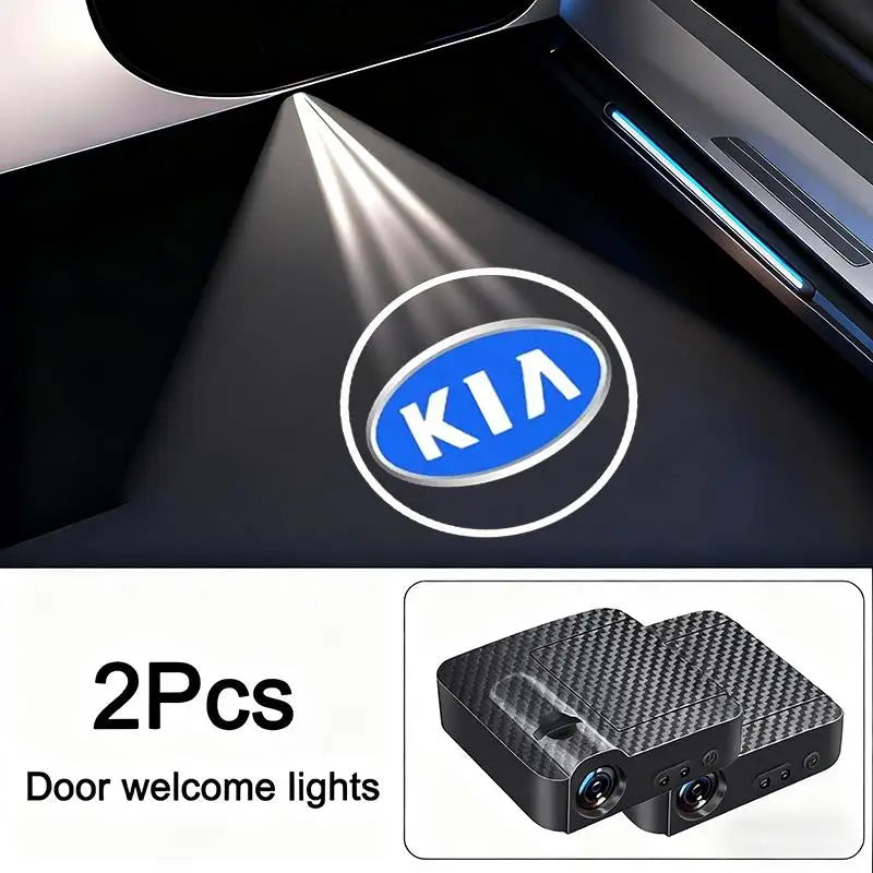 Led HD Car Door Logo Welcome Light Projector Lamps Accessories For KIA EV6 Stinger RIO Sorento Picanto Ceed Borrego Syros K4 K5