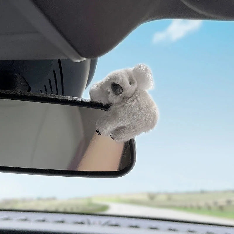 Cute Koala Car Interior Decoration Auto Rearview Mirror Central Control Screen Decoration Sun Visor Card Clip Car Accessories