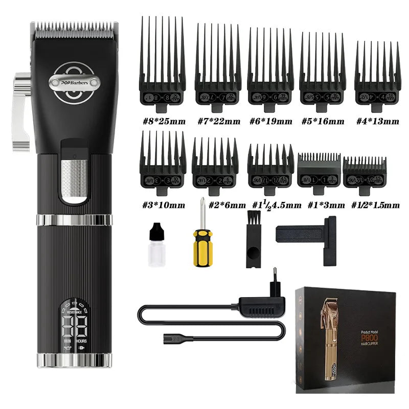 Bubble Bag Hair Clipper Cordless Powerful Haircut Trimmer Top Quality Barber Hair Cutting Machine Metal Body Hair Trimmer