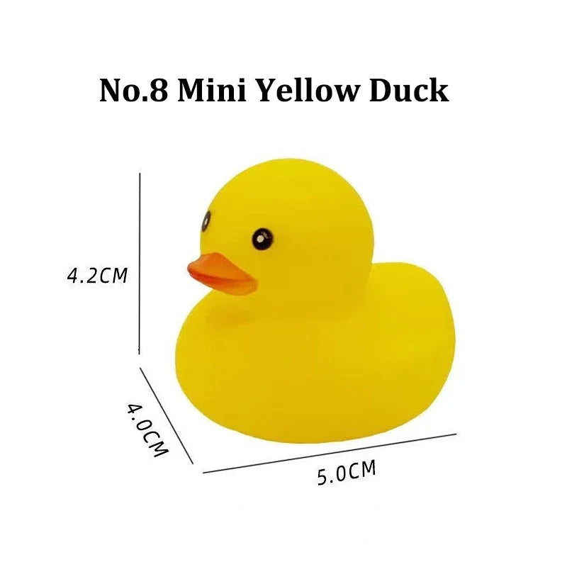 Mini Yellow Car Duck Rubber for Car Accessories Dashboard Toy Small Duck Car Decoration Interior Cute Ornaments