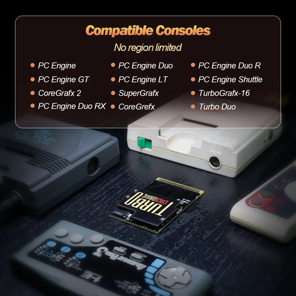 700 IN 1 Turbo Everdrive Flash Memory Card For PC Engine PCE Game Cartridge Game Cards For Turbo Grafx 16 Console