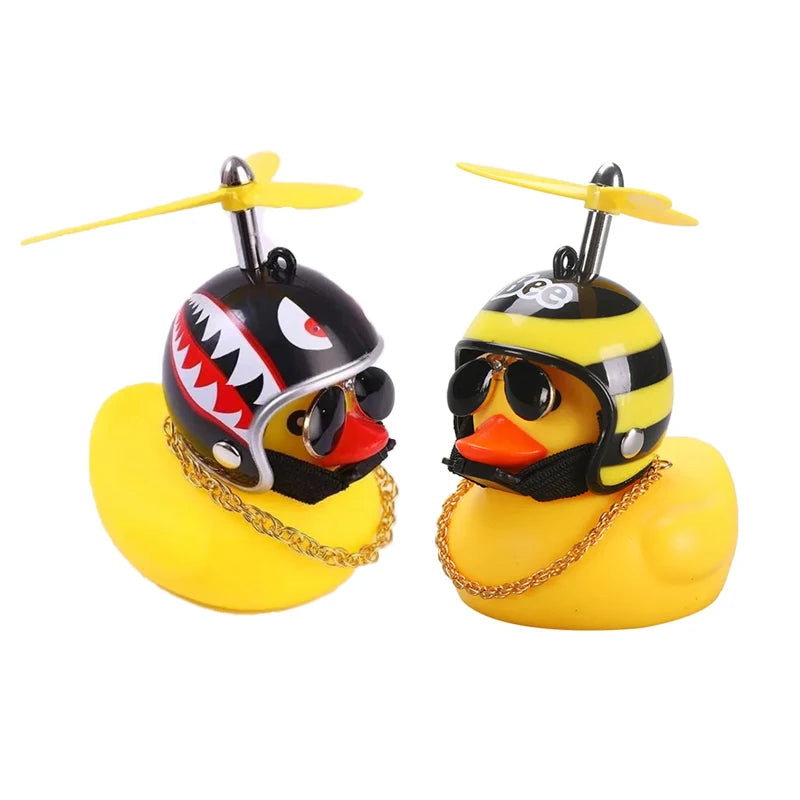 2 Set Car Duck Mini Car Dashboard Yellow Rubber Duckies Toy Jeep Duck Party Favor Car Decoration Table Ornament Car Accessory