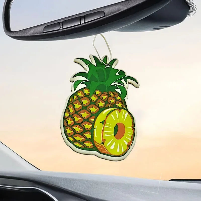 YXYDFDC Car Air Freshener Natural scented tea paper Auto Hanging Vanilla perfume fragrance Fruits car accessories interior