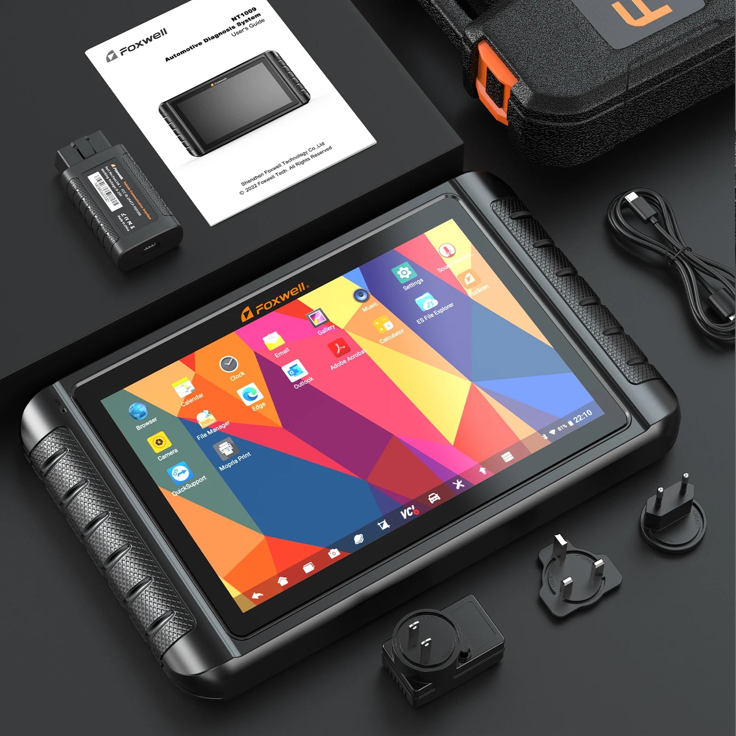 2025 FOXWELL Professional Car Scanner NT1009 Bidirectional Test Advanced ECU Coding 34+ Reset All System Diagnosis OBD2 Scanner