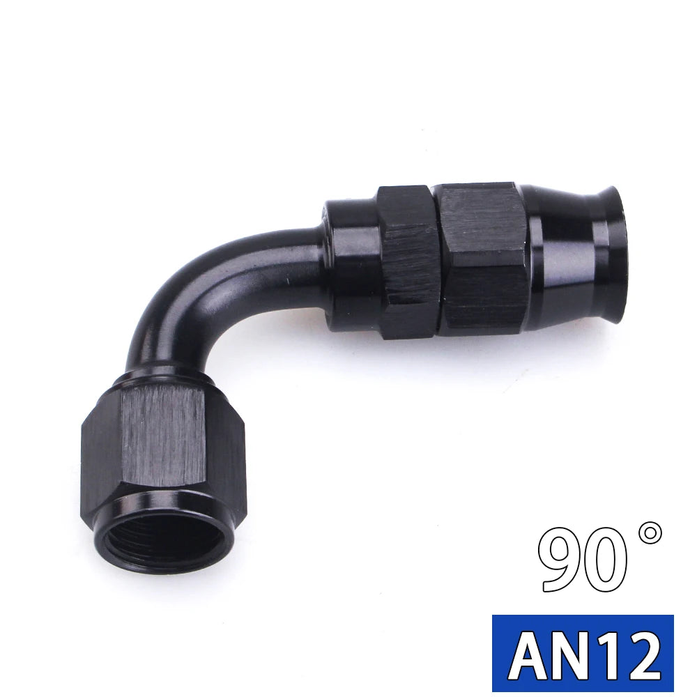 AN4 AN6 AN8 AN10 straight 045 90 180 Degree Reusable Hose End Fitting Adapter For Swivel PTFE Oil Fuel Line Hose End Fitting