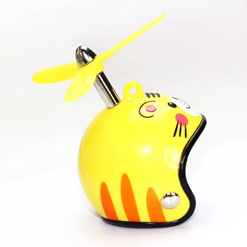 Yellow Black Rubber Duck Animal Pattern Helmet with Propeller for Car Bike Handle Bar Decoration Rubber Squeeky Duckling Duckies