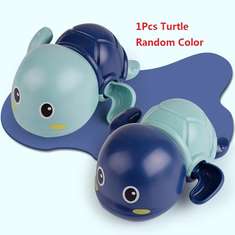 Cute Baby Clockwork Little Yellow Duck Baby Bath Toys Children Boys Girls Playing In The Water Bathroom Set Combination
