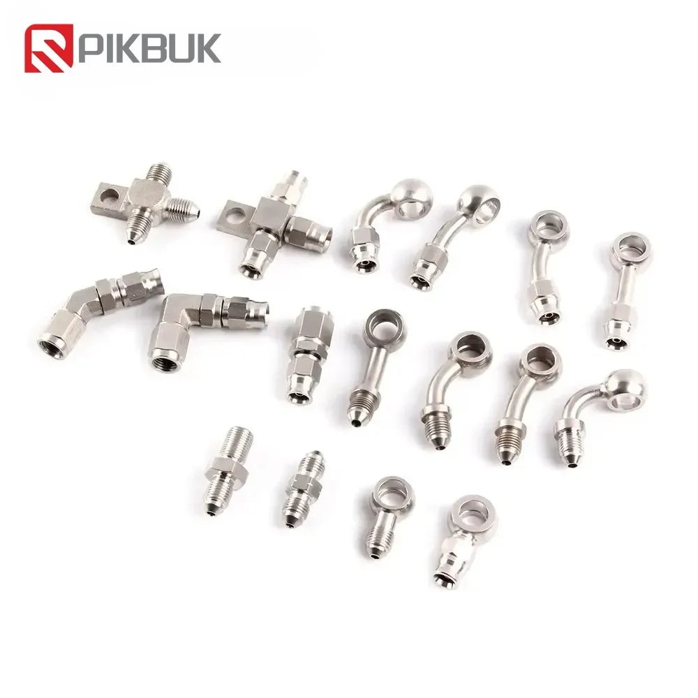 1PC Stainless Steel AN3 to AN -3 Straight Brake Swivel Hose End banjo Fitting 3/8-24