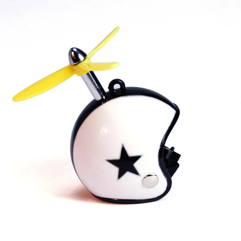 Cute Car Interior Accessories Helmet with Dragonfly Yellow Black White Strap Motorcycle Cartoon Helmet Ornaments Duck Helmet