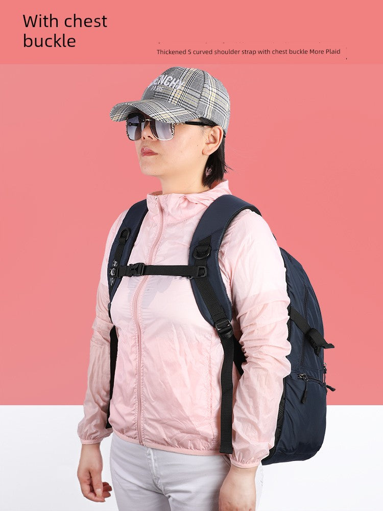 Nylon Women's Casual Fashion Orange Men's Backpack Backpack