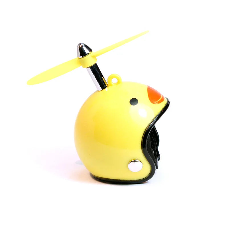 Cute Car Interior Accessories Helmet with Dragonfly Yellow Black White Strap Motorcycle Cartoon Helmet Ornaments Duck Helmet