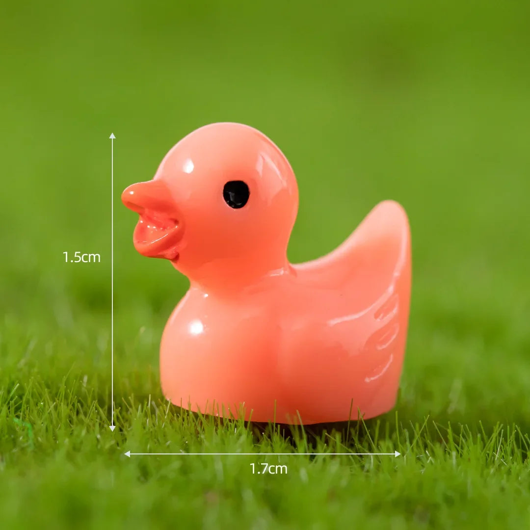 20pcs Tiny Ducks Figures Mini Resin Ducks Plastic Small Miniature Ducks for Dollhouse Fairy Garden Landscape Aquarium Decor