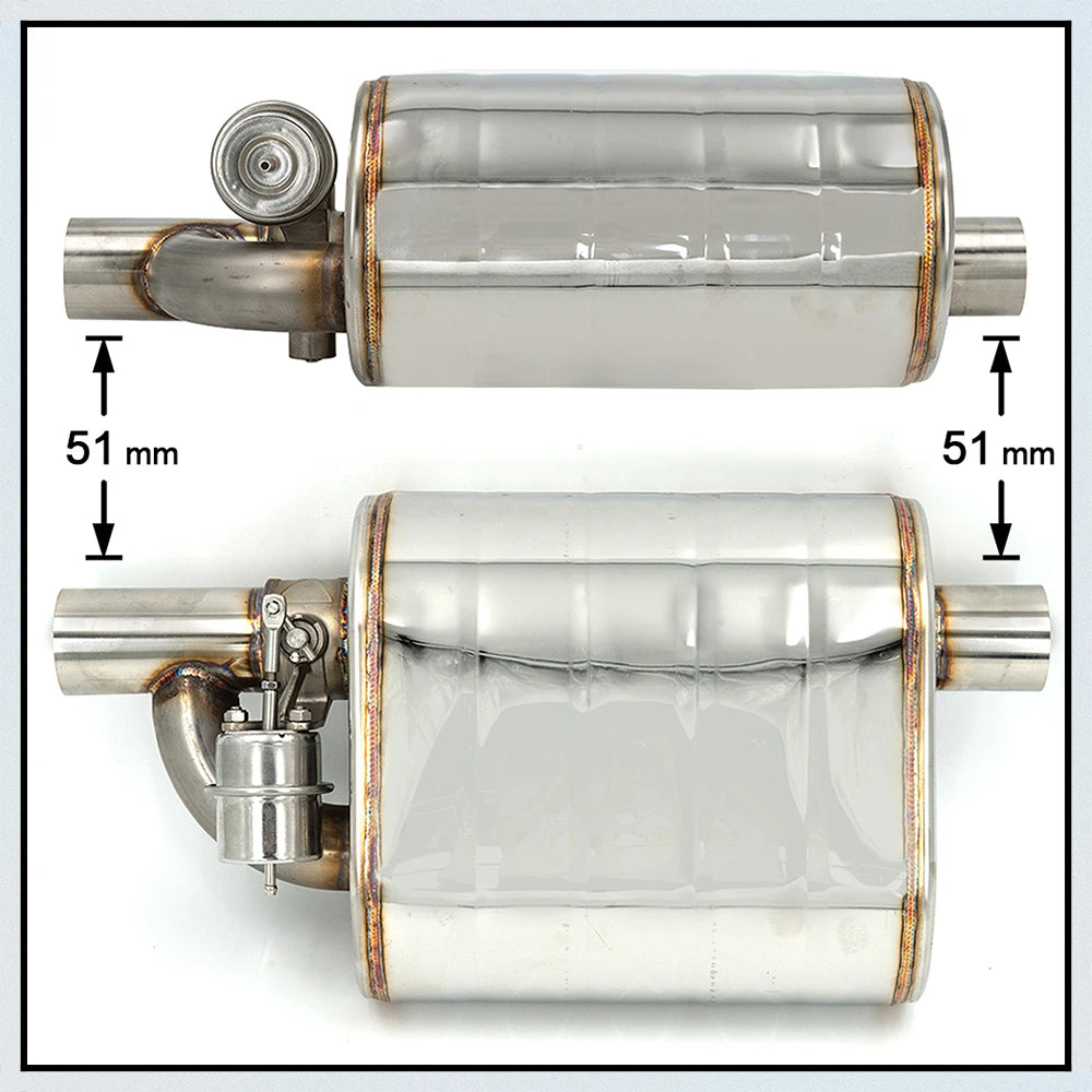 2"/2.5"/2.75"/3'' Inch Exhaust Muffler With Dump Vacuum Valve Stainless Steel Exhaust Cutout Remote Control Set Pump Controller