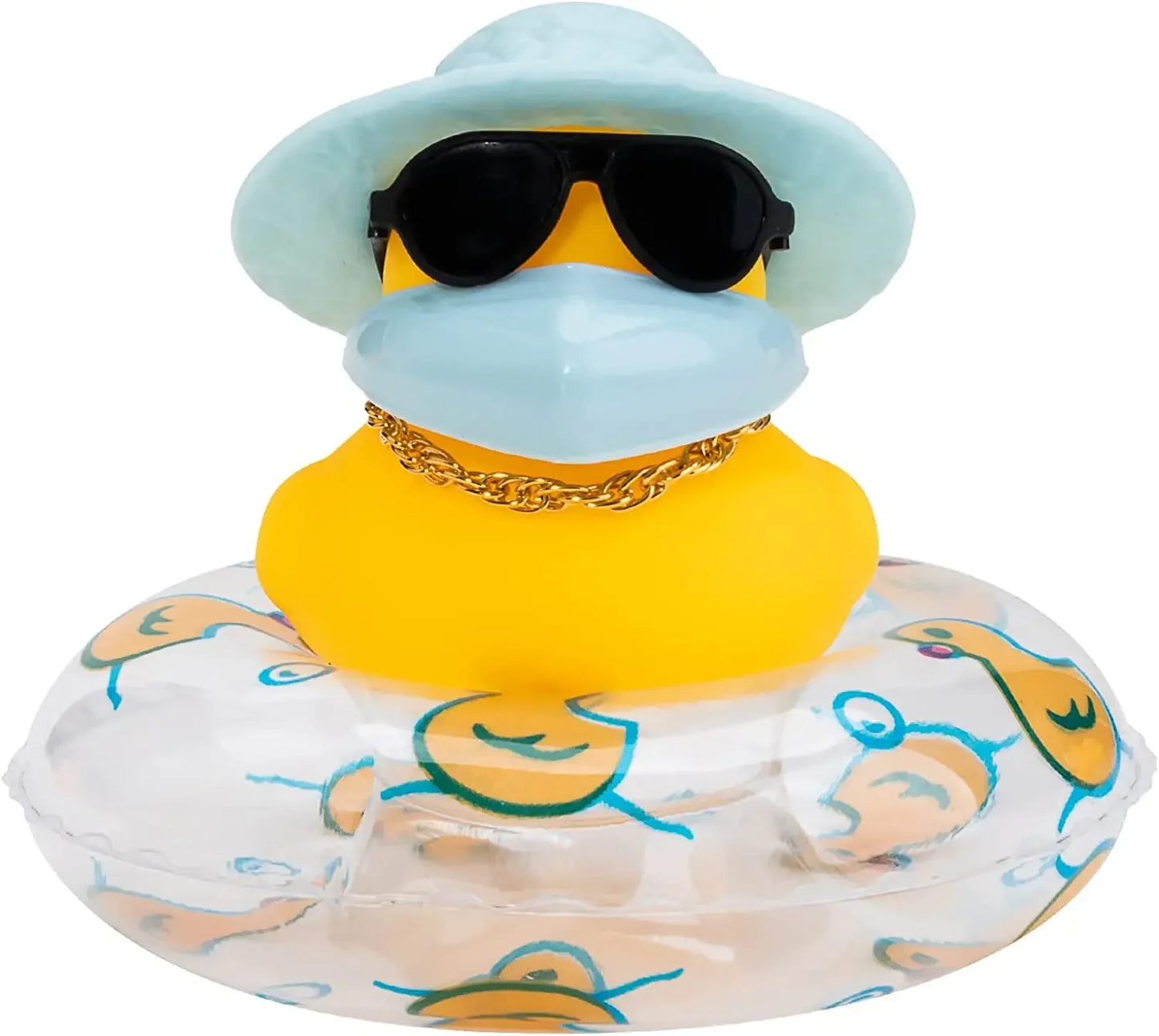 Mini Rubber Resin Duck  for Car Decoration Dashboard Car Decoration Funny Sunglasses for  House Interior and Office Decoration