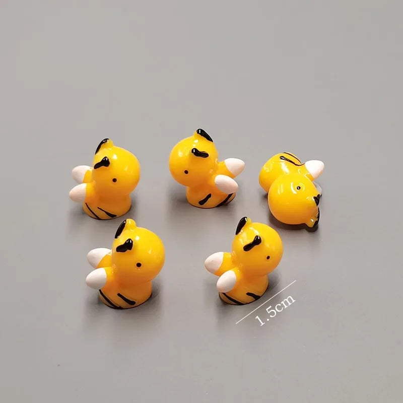 5pcs Miniature Animals Chick Sheep Turtle Puppy Fairy Garden Toy Aquarium Decoration Duck DIY Handicraft Accessories 1-3cm