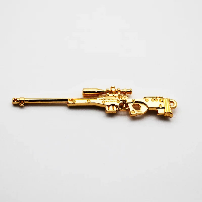 Wholesale Bike Car Yellow Rubber Duck Accessories Weapon Gold Black M416 AKM 98K AMW Duck Toy Bicycle Car Decoration Duckling