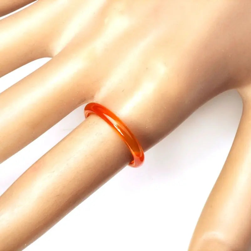 Wholesale 10pcs/lot Colourful Thin Agates Natural Stone Rings for Women Geometric Round Finger Rings Jewelry Gifts