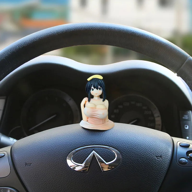 Car Trim Car Dashboard Trim New cute Chest Shake accessories Boutique Pink anime car accessories trim the interior