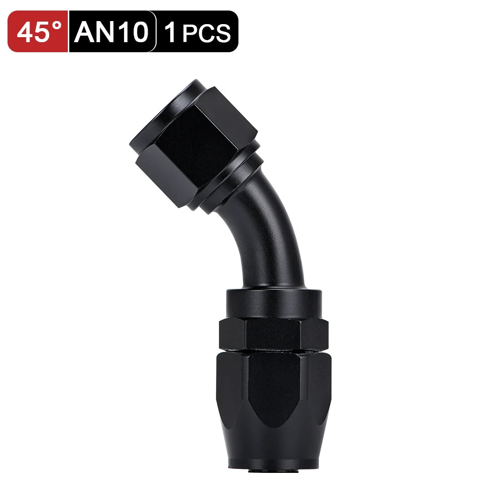 1 Pieces Oil Hose End Adaptor Kit Oil Fuel Swivel Hose End Fitting AN4 AN6 AN8 AN10 Straight 45 90 180 Degree