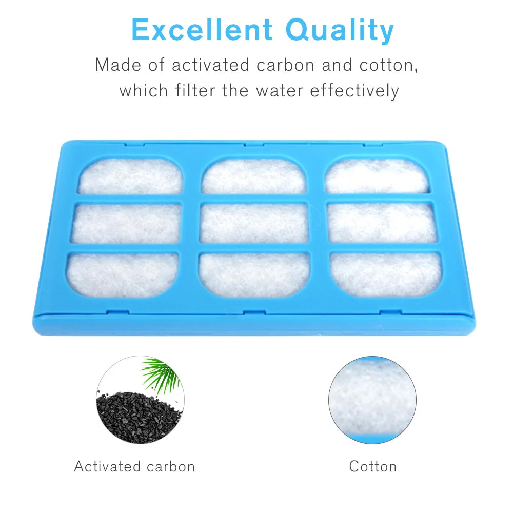 12 PCS Pet Water Fountain Filter Replacement Water Filter Cartridges Compatible with Cat Mate & Dog Mate Fountains