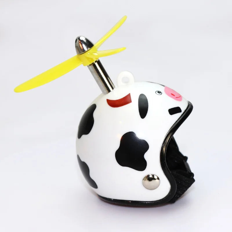 Cute Car Interior Accessories Helmet with Dragonfly Yellow Black White Strap Motorcycle Cartoon Helmet Ornaments Duck Helmet