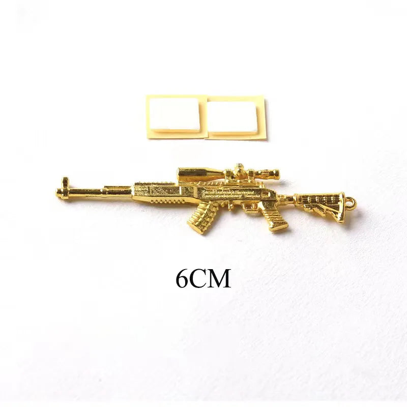 Car Interior Decoration Yellow Duck Accessories Three-level Helmet with Silver Propeller Duck Accessories Weapons Toy Gun AMW