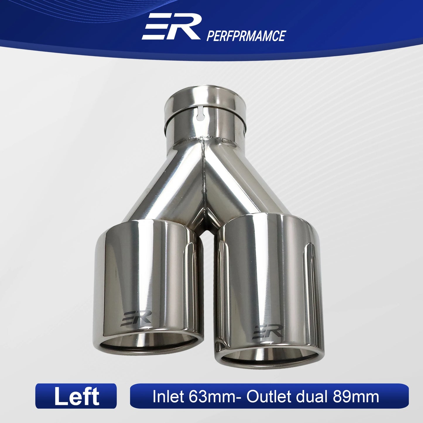 Exhaust Racing Dual Car Modification Stainless Steel Universal Automobile Exhaust Pipe Muffler Double Exhaust Tips