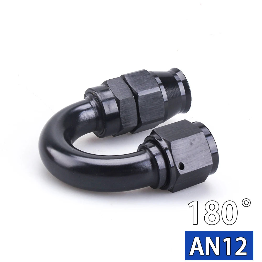 AN4 AN6 AN8 AN10 straight 045 90 180 Degree Reusable Hose End Fitting Adapter For Swivel PTFE Oil Fuel Line Hose End Fitting