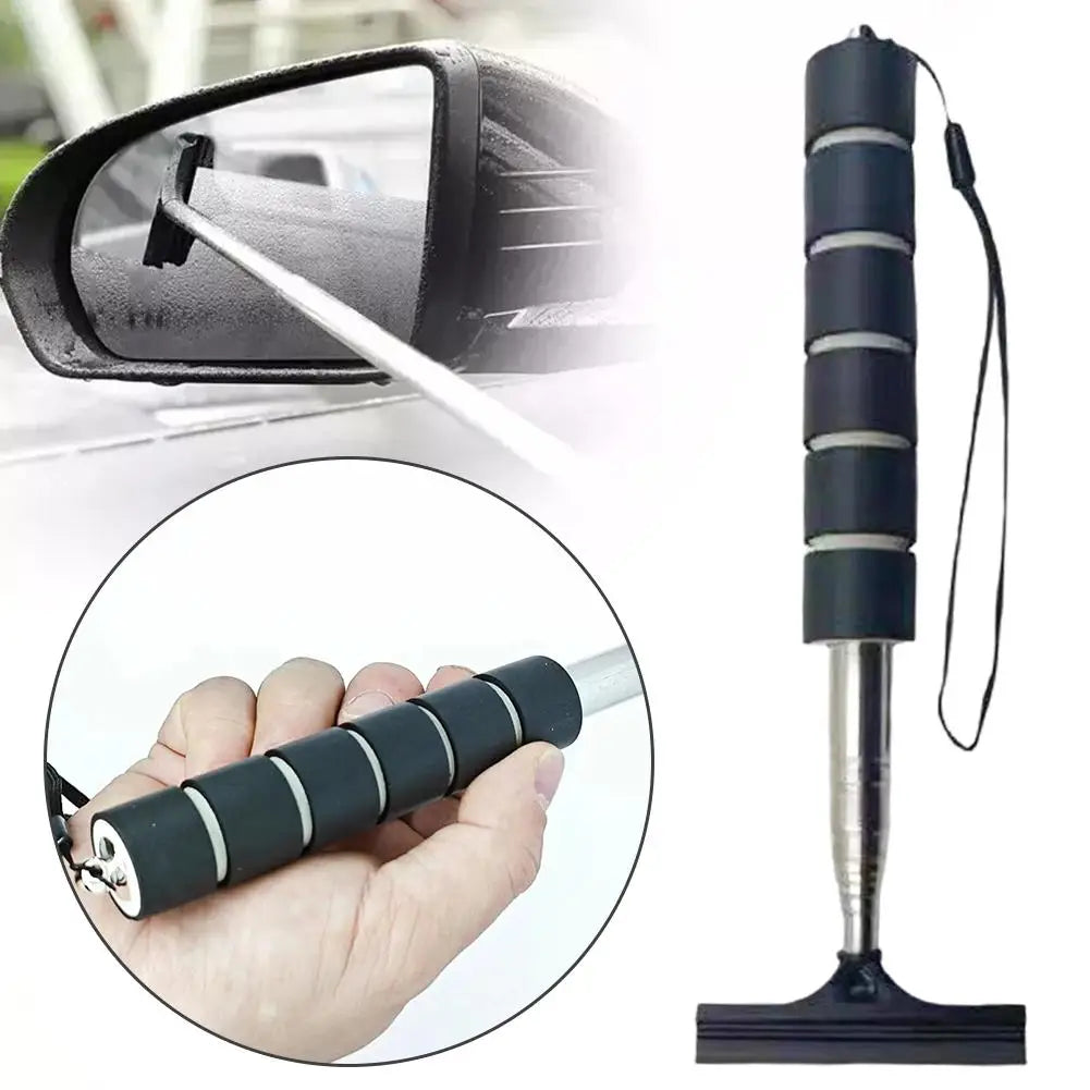 Water Wiper Plate Glass Cleaner Scraper Extendable Handle For Car Mirror Rainy Glass Window Cleaning Bathroom Kitchen Tool