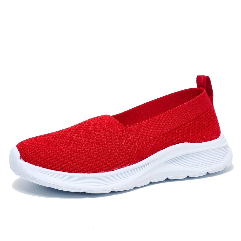 Women Sneakers Lightweight Summer Shoes For Women Casual Flats Shoes Plus Size Women Loafers Anti Slip Tennis Shoes Slio On