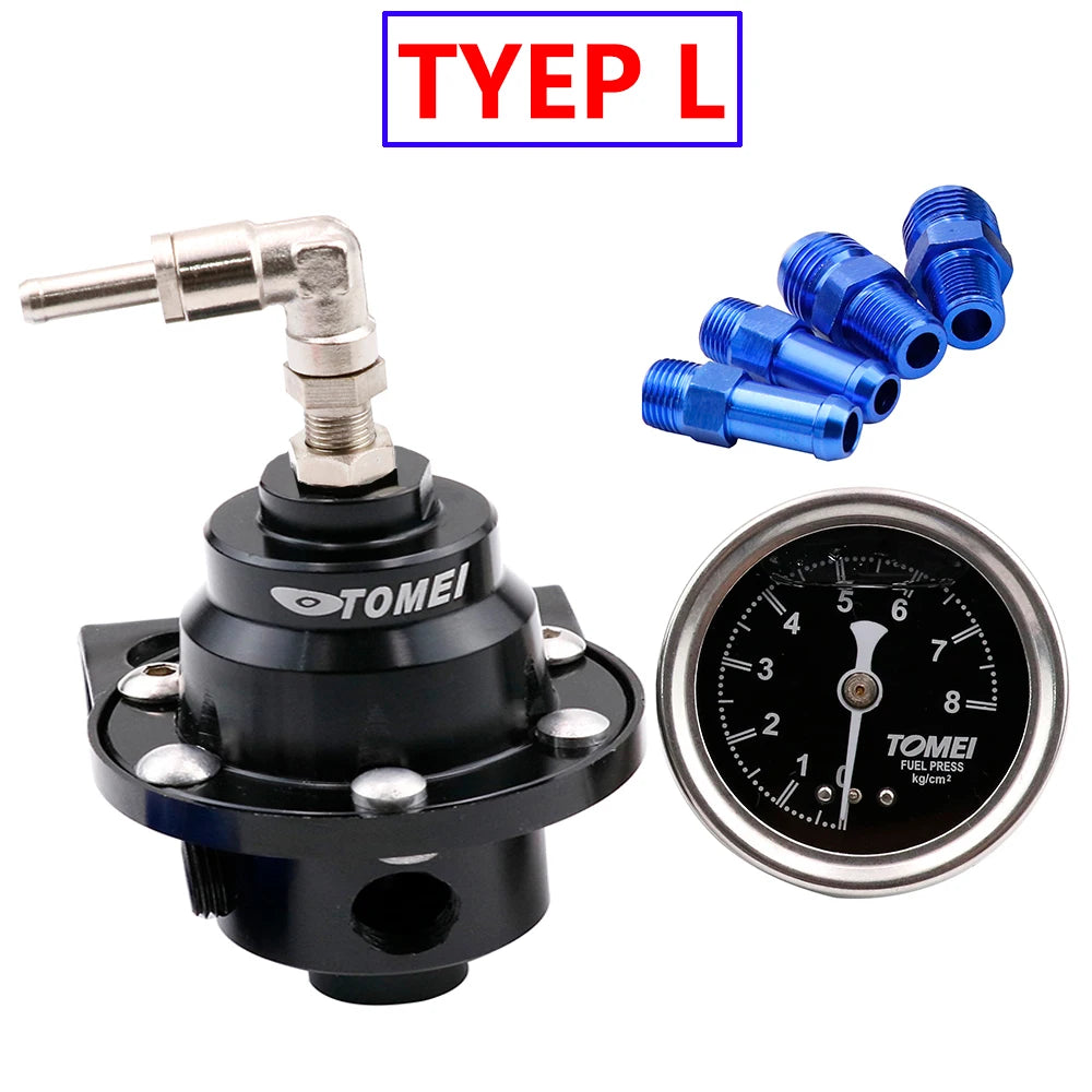 Original Adjustable Racing Fuel Pressure Regulator With gauge and instructions