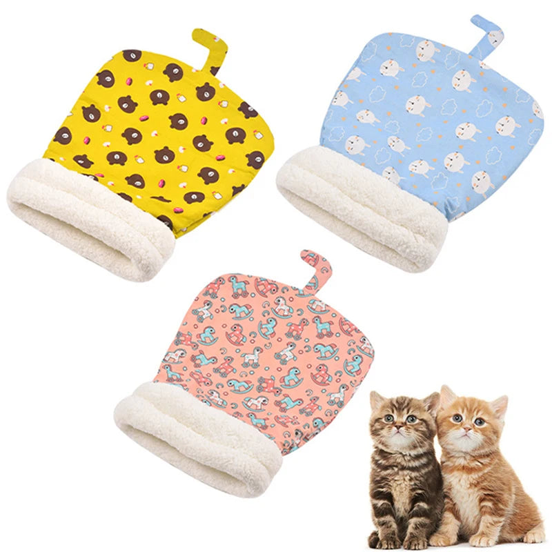 Winter Warm Cat Sleeping Bag Fluffy Feel Thickened Pet Pocket Type Quilt Bed Kitten Puppy Soft Comfortable Nest Pet Supplies
