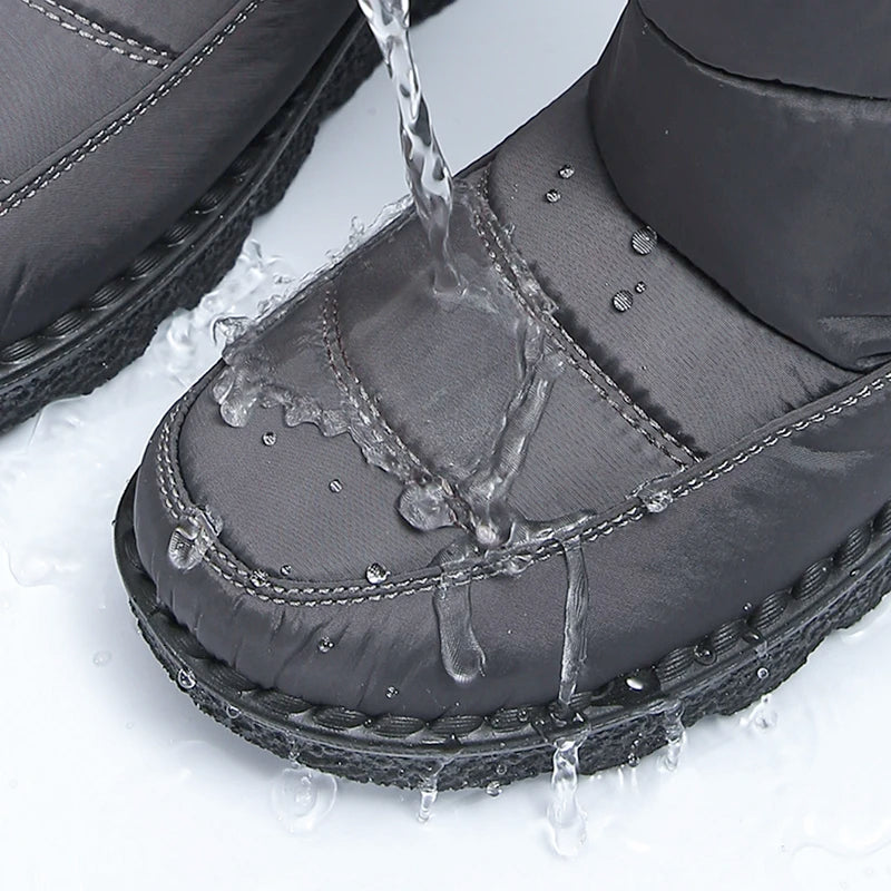 2023 Waterproof Snow Boots for Women Winter Shoes Faux Fur Plush Ankle Boots Woman Plus Size Non-Slip Warm Cotton Botas Mujer