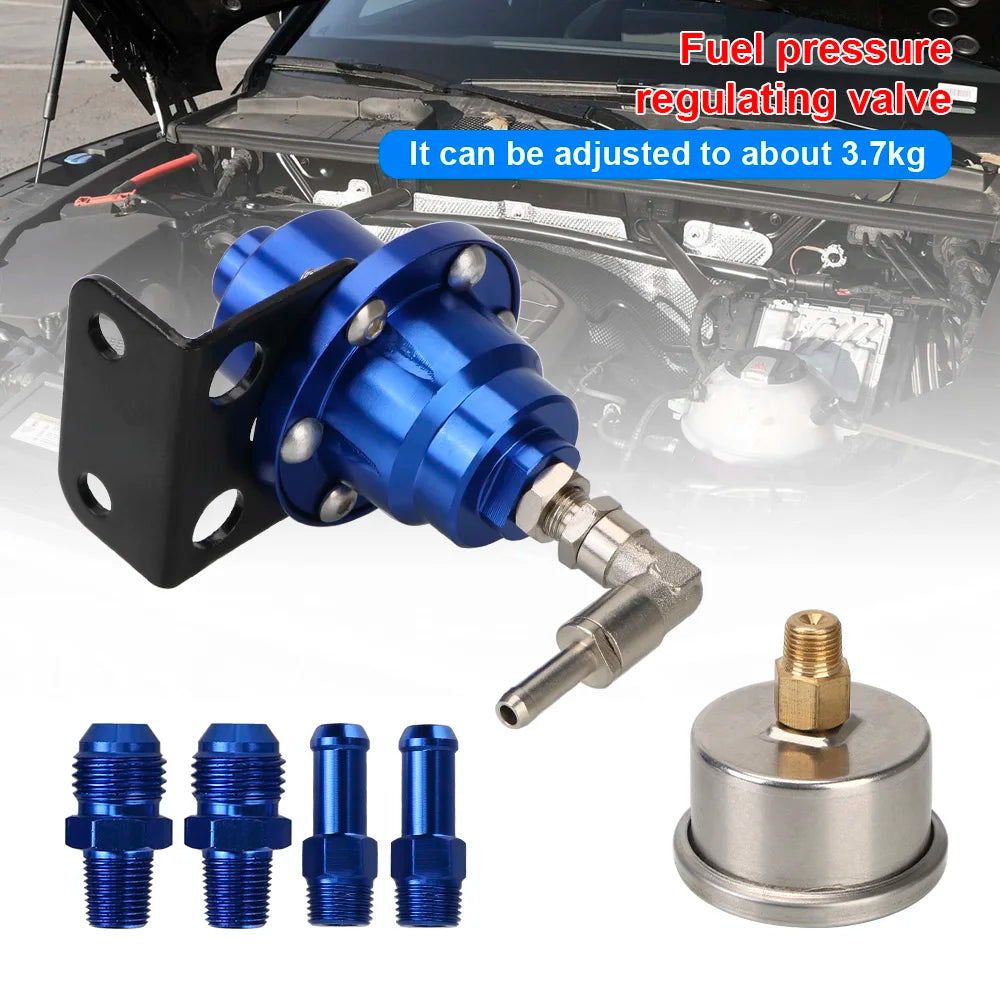 With Gauge Kit Universal Car Accessories Adjustable Fuel Pressure Regulator 7 Colors Vehicle Refitting fuel Supercharger