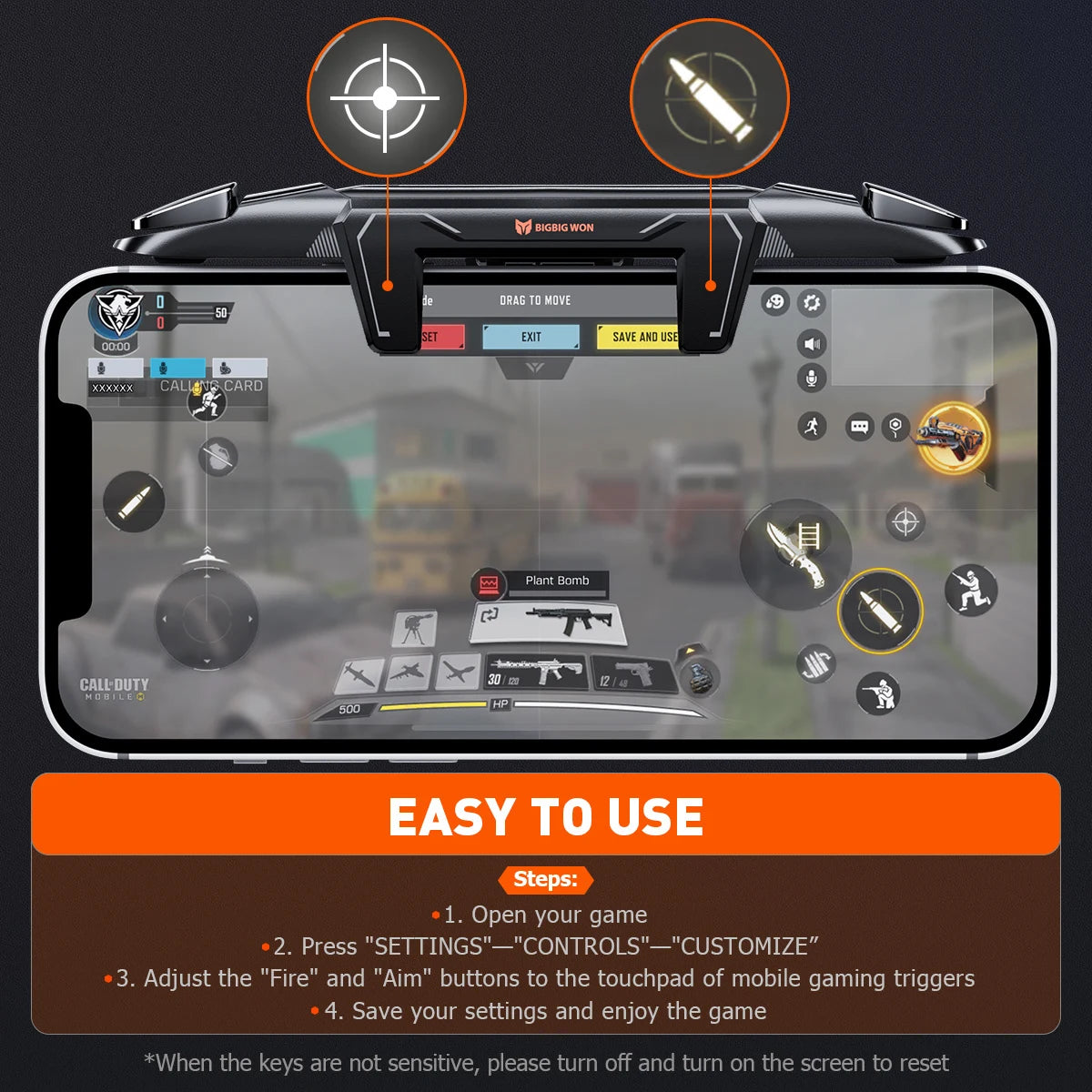 BIGBIG WON Mechager Plus M3 Mobile Gaming Triggers Game Controllers Integrated Clamping Plug and Play for iOS and Android Phone