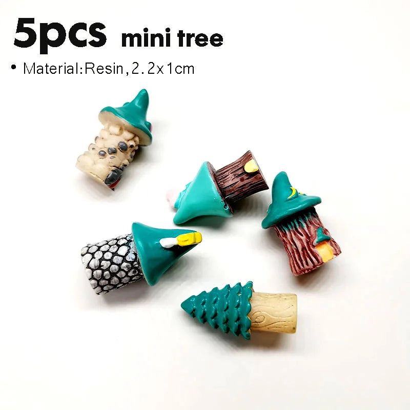 5pcs Miniature Animals Chick Sheep Turtle Puppy Fairy Garden Toy Aquarium Decoration Duck DIY Handicraft Accessories 1-3cm