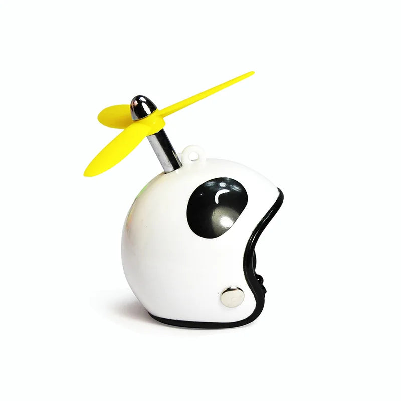 Cute Car Interior Accessories Helmet with Dragonfly Yellow Black White Strap Motorcycle Cartoon Helmet Ornaments Duck Helmet