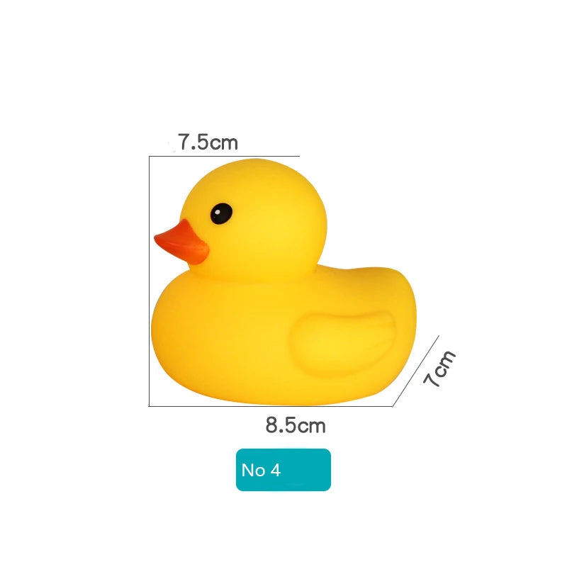 Cute Duck with Squeeze Sound Bath Toy Soft Rubber Float Ducks Play Bath Game Fun Gifts For Children Kids Baby