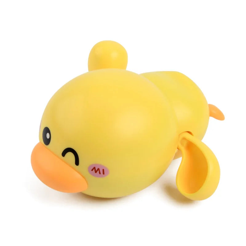 Cute Baby Clockwork Little Yellow Duck Baby Bath Toys Children Boys Girls Playing In The Water Bathroom Set Combination